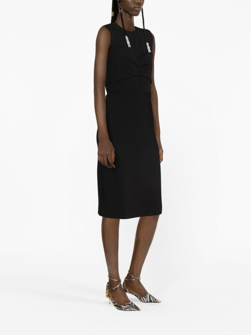 Sportmax Black Mirto Sleeveless Cut-Out Midi Dress