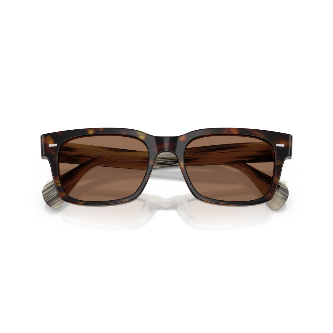 Oliver Peoples 0Ov5332su Rectangular Tortoiseshell Sunglasses With Translucent Inner Arms