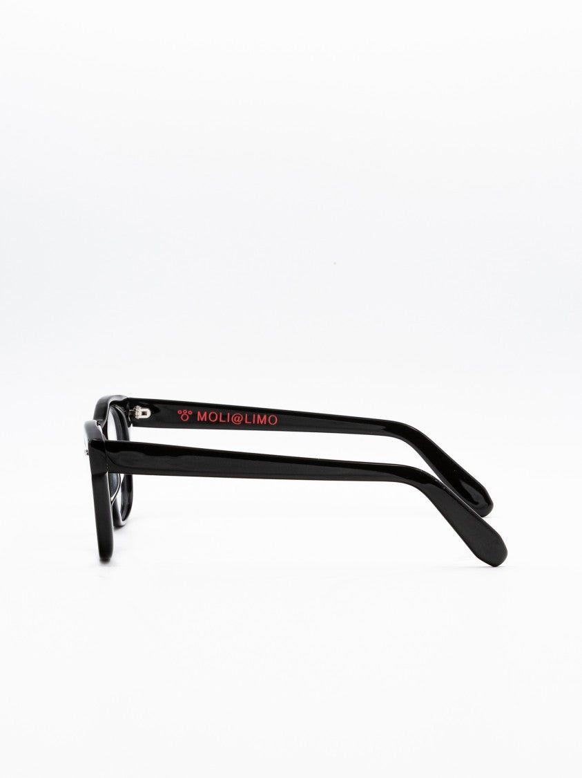 Moli@Limo Black Acetate And Celluloid Optical Frames With Bold Design