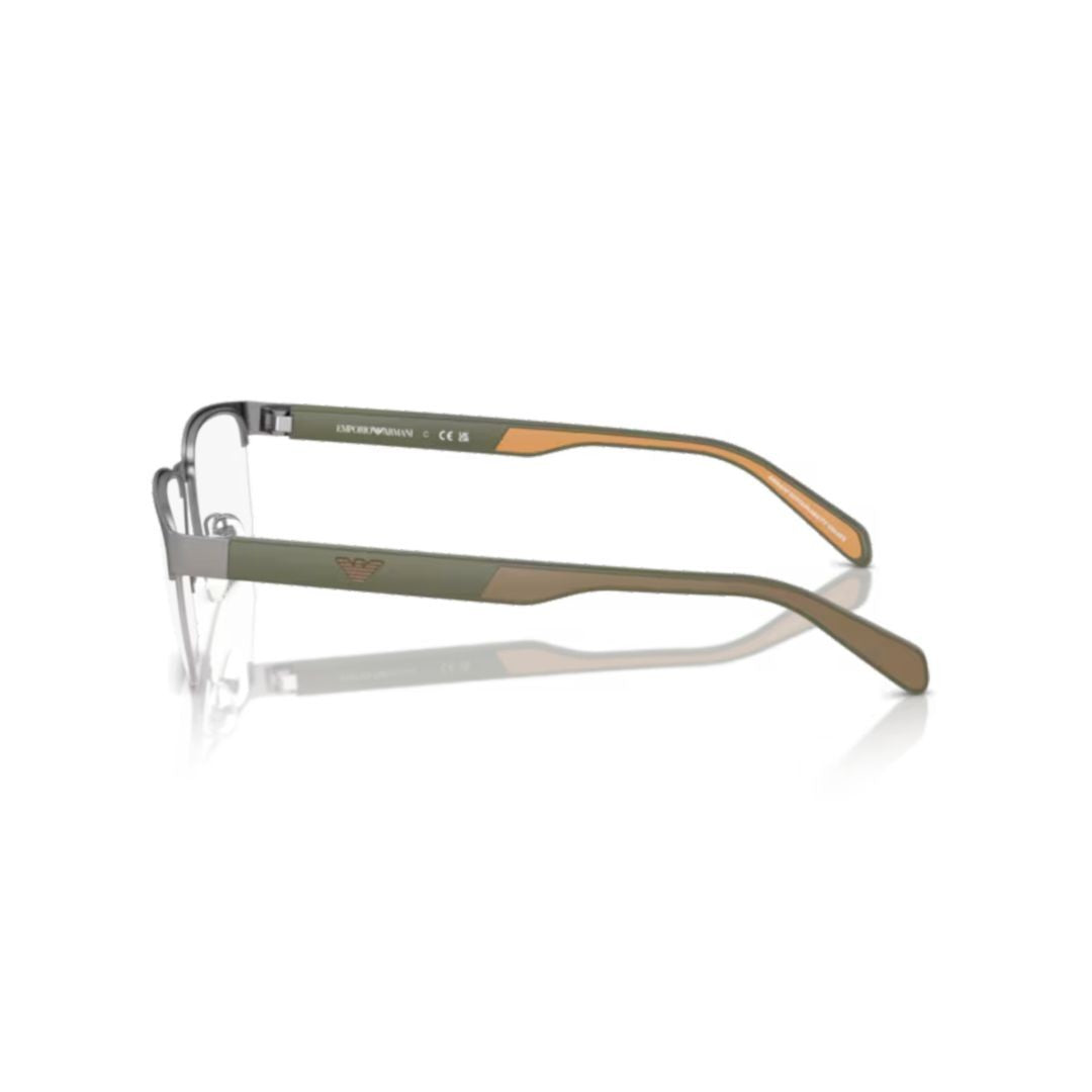 Emporio Armani 0Ea1162 Rectangular Olive Green Metal Frame Sunglasses