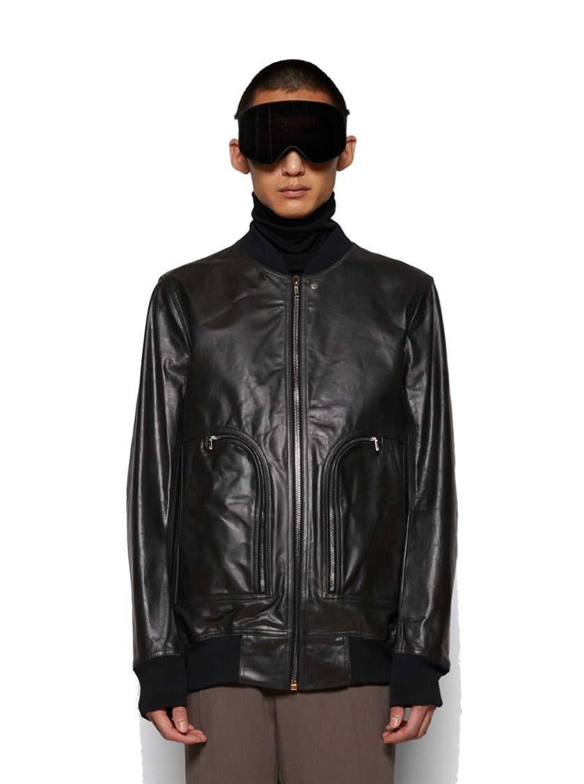 Rick Owens Bauhaus Flight Bomber Jacket Black