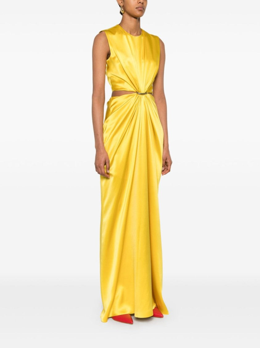 Max Mara Sleeveless Yellow Silk Panaro Dress