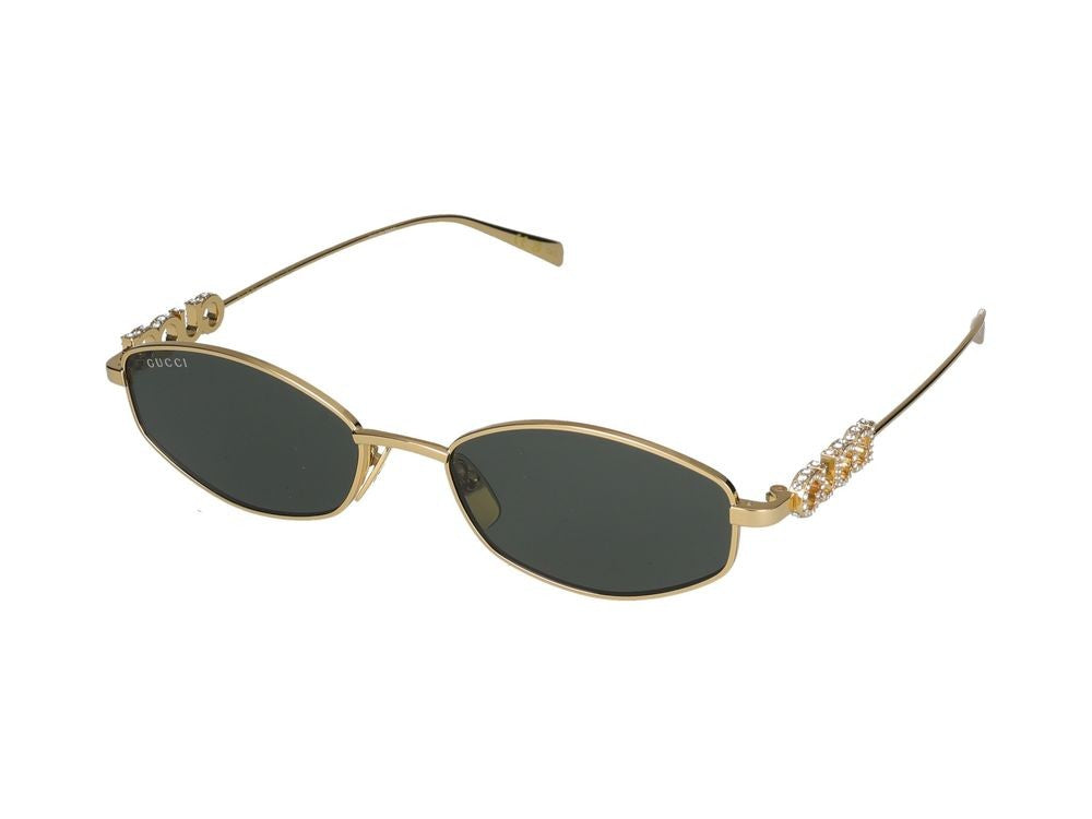 Gucci Gold Distinctive Grey Lenses Metal Sunglasses