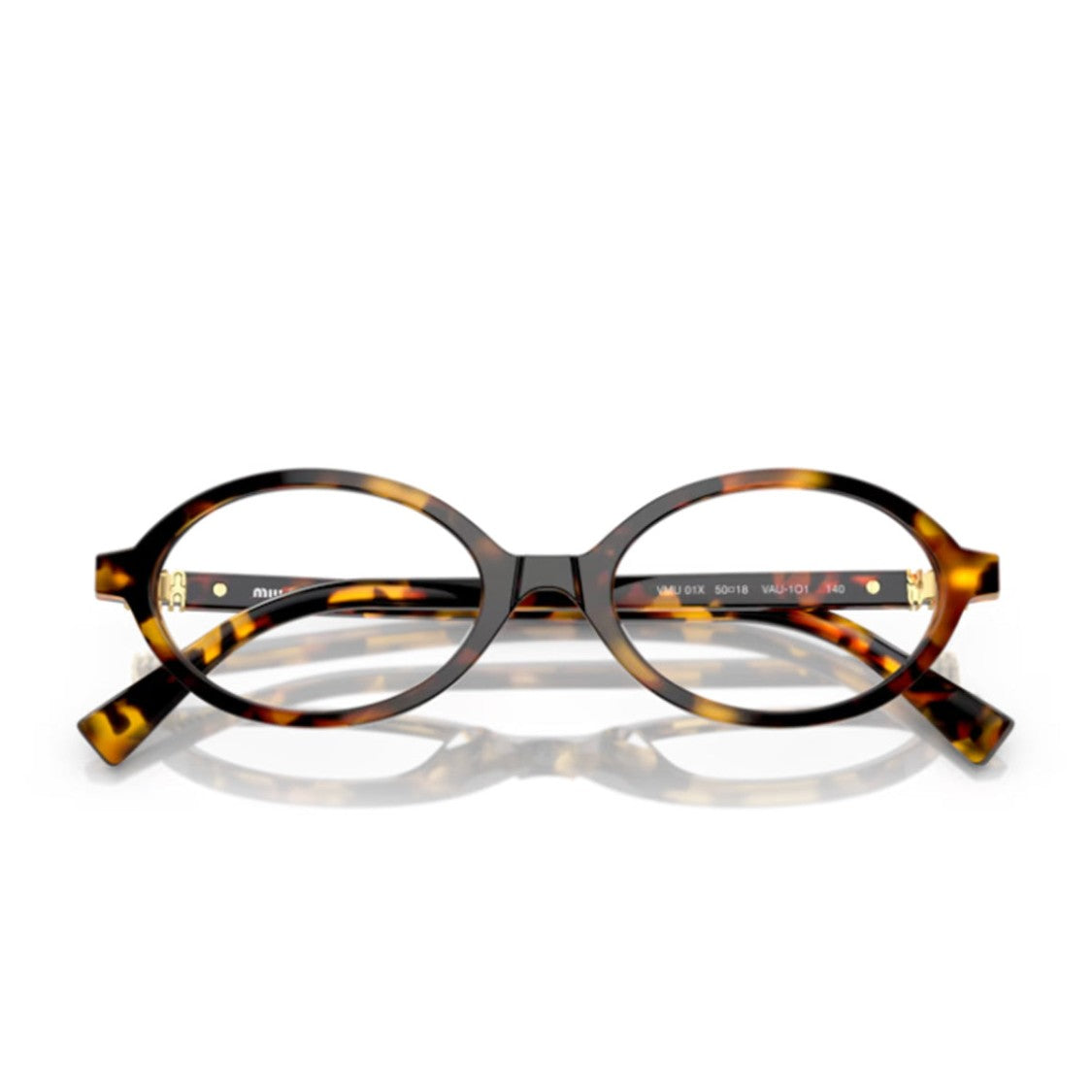 Miu Miu Havana 01Xv Miu Regard Oval Acetate Sunglasses