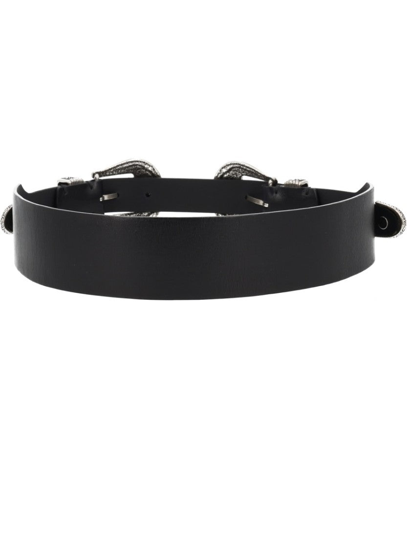 Golden Goose Double Silver Buckles Belt