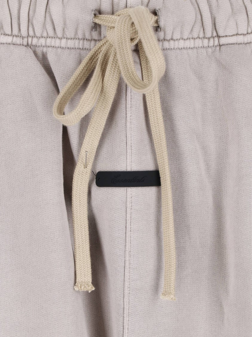 Fear Of God Essentials Beige Relaxed Wide-Leg Logo Trousers