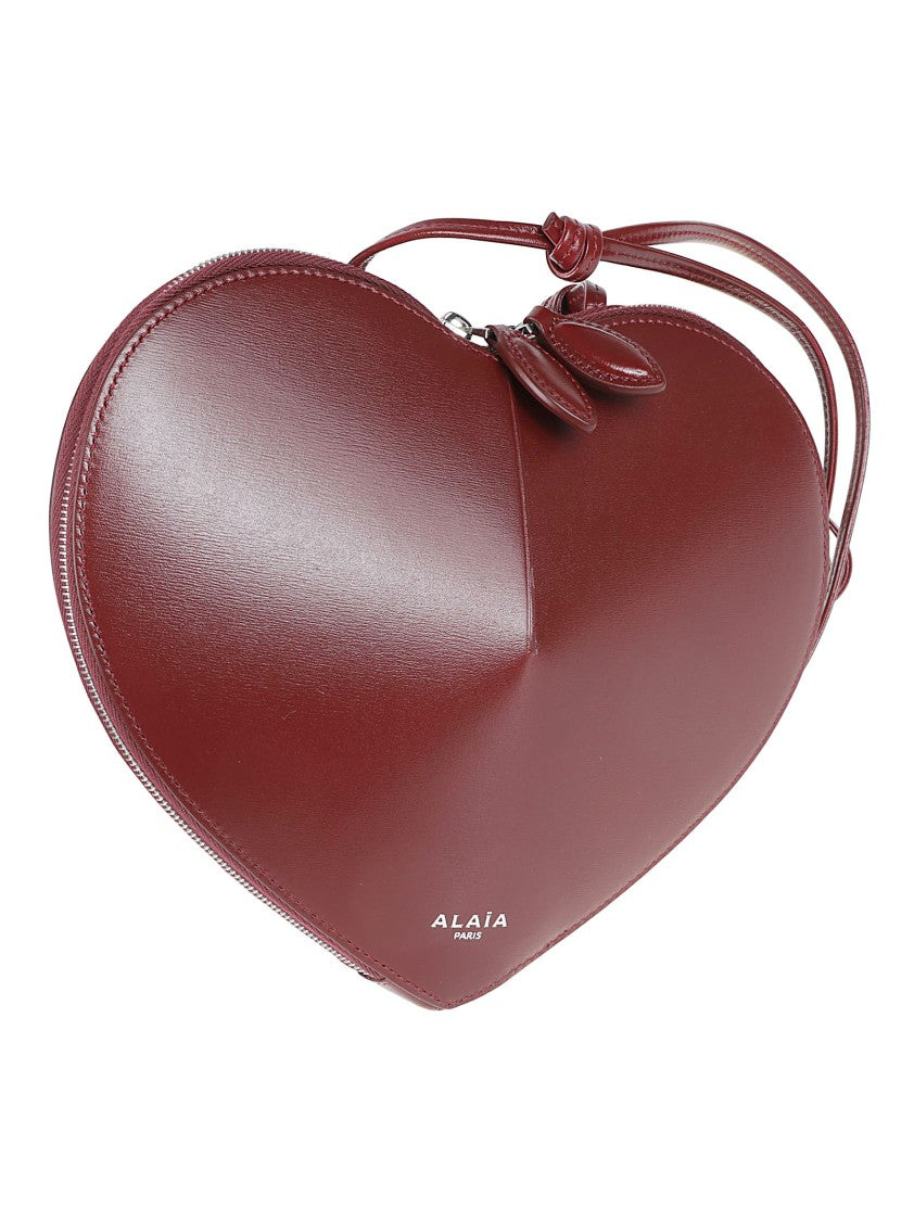 Alaïa Smooth Heart-Shaped Bag In Polished Calf Leather