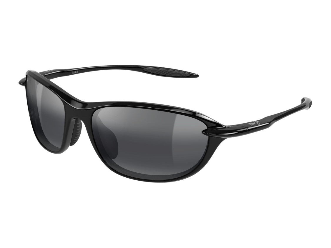 Maui Jim Black Mj0338s Glossy Gradient Plastic Sunglasses