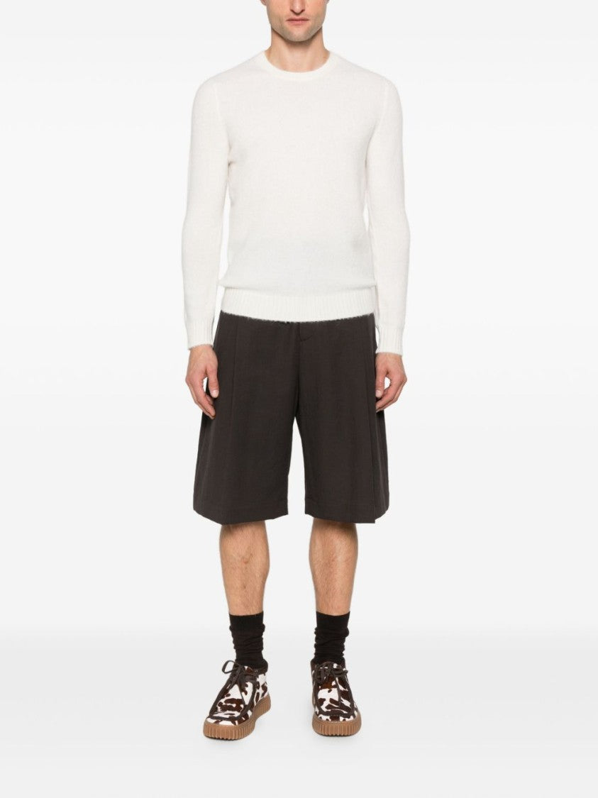 Mc2 Saint Barth Light Grey Sweater With Crew Neckline