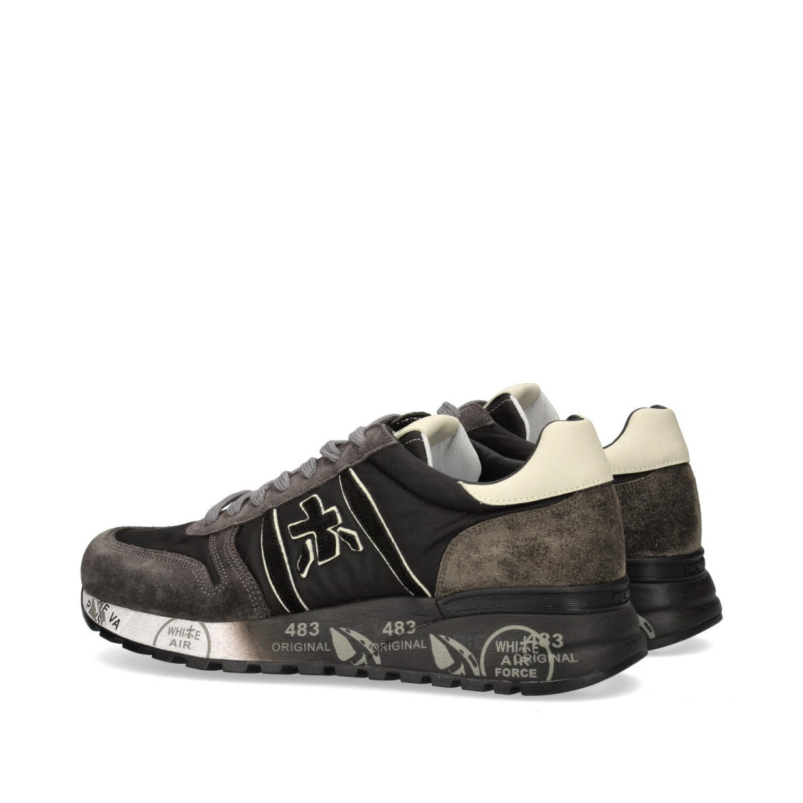 Premiata Grey Sporty Suede Fabric Sneakers