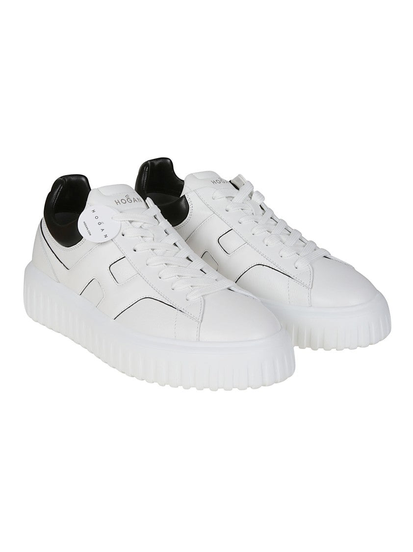 Hogan H-Stripes Calf Leather Sneakers