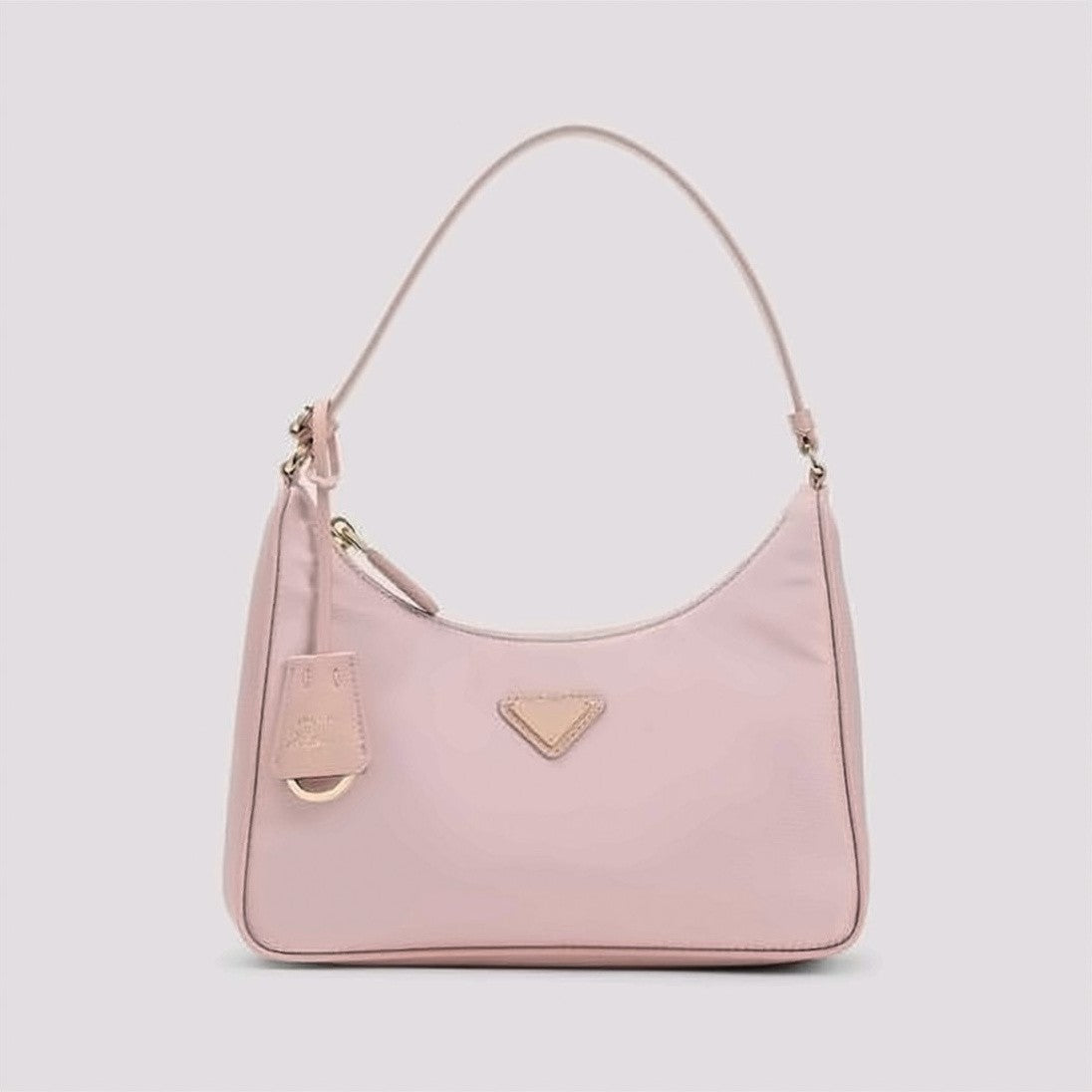 Prada Rectangular Nylon Shoulder Bag With Leather Strap