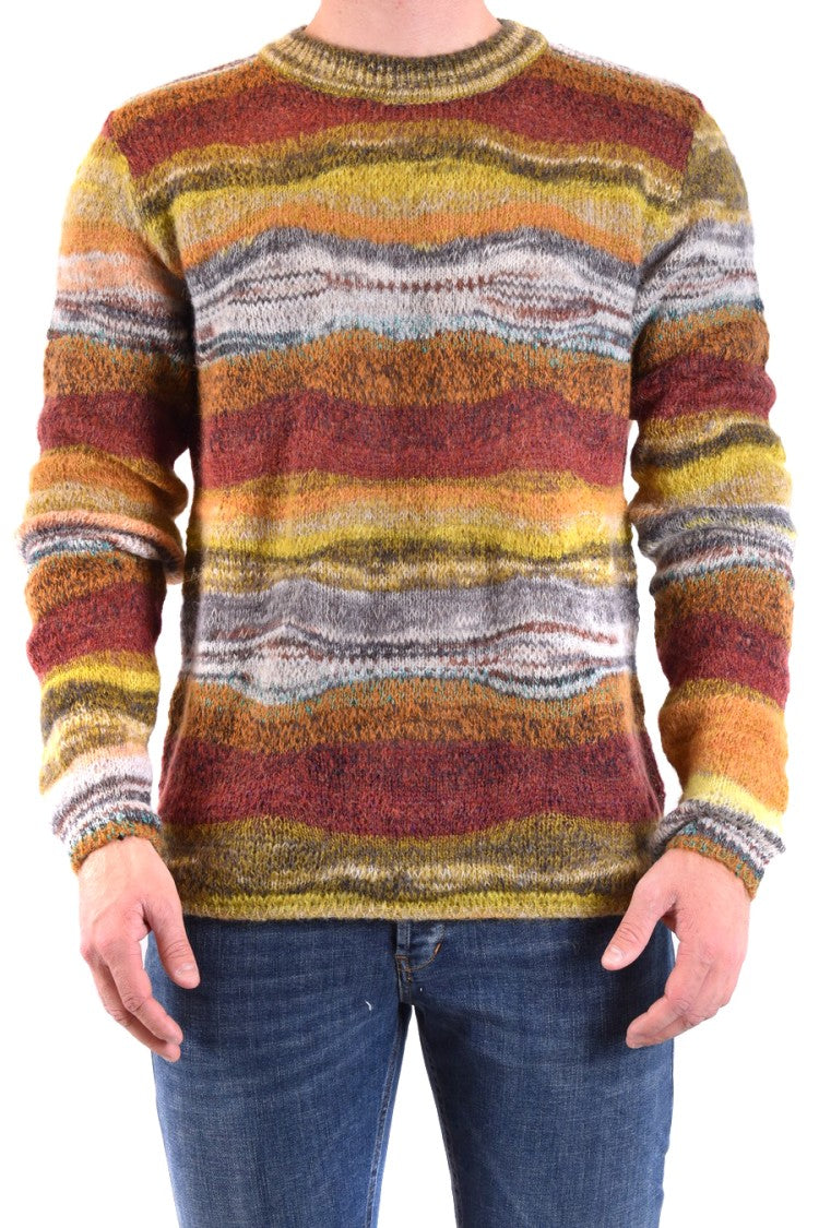 Paura Multicolor Striped Knitwear With Textured Finish