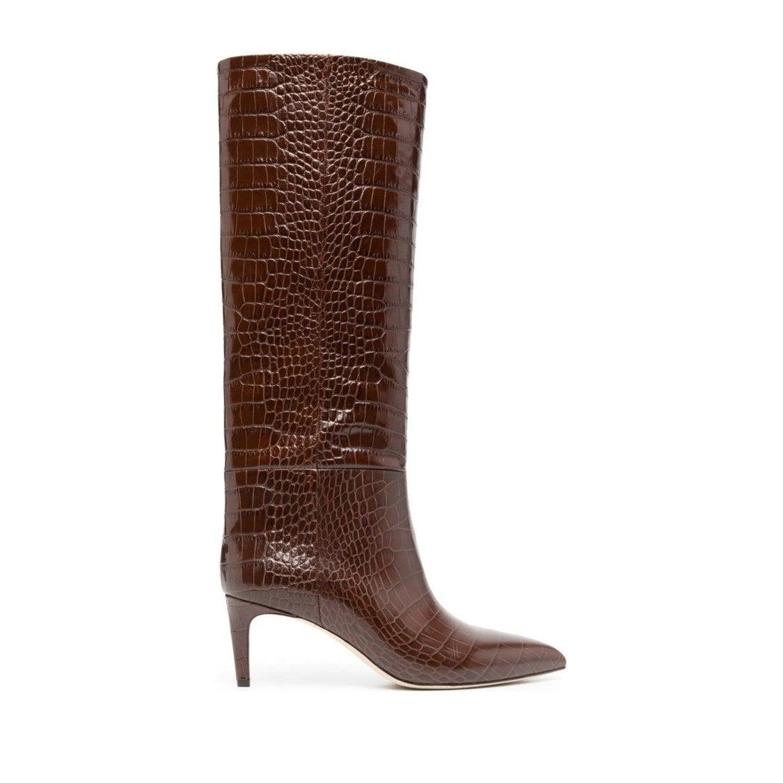 Paris Texas Brown Calf Leather Crocodile Boots