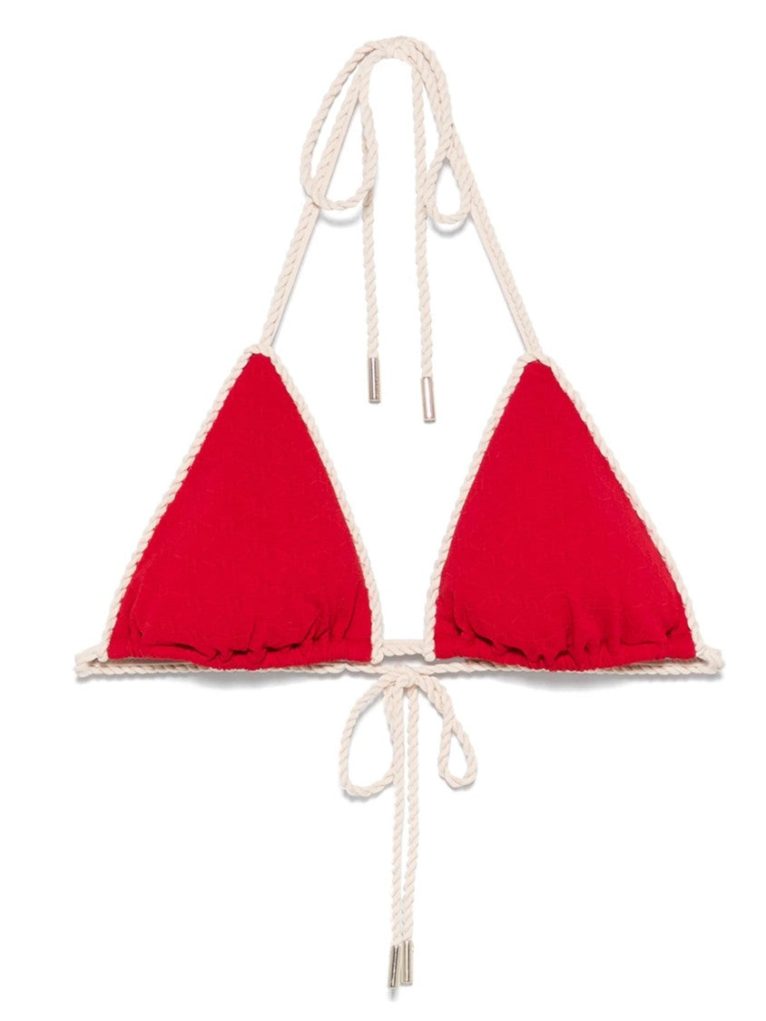 La Perla Textured Triangle Bikini Top With Removable Padding