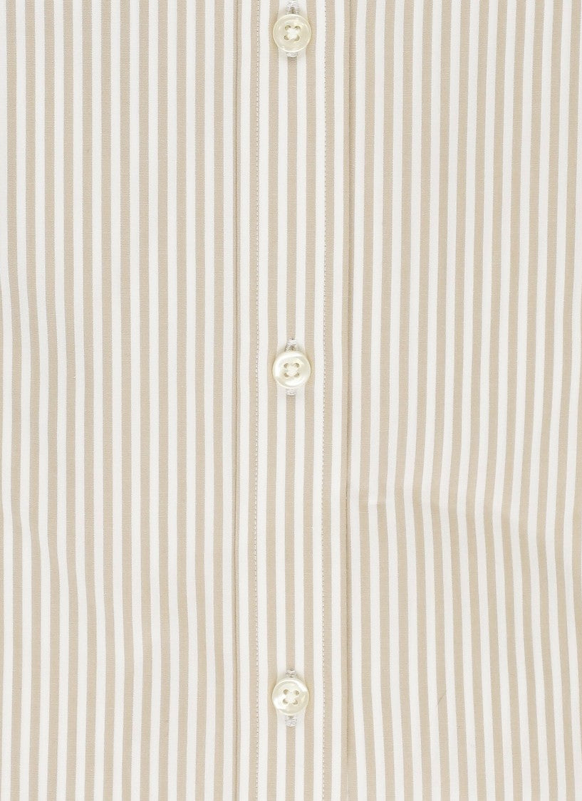 Polo Ralph Lauren Beige Pony Striped Cotton Shirt