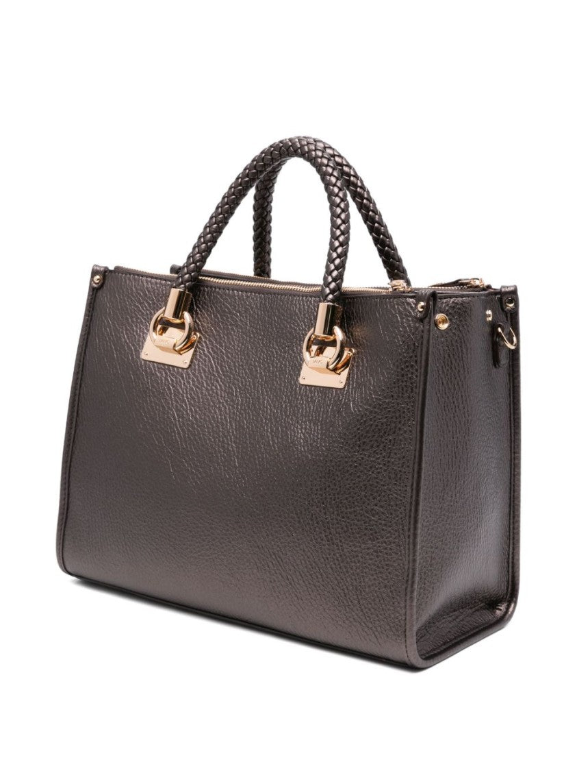 Liu Jo Structured Brown Handbag With Textured Surface