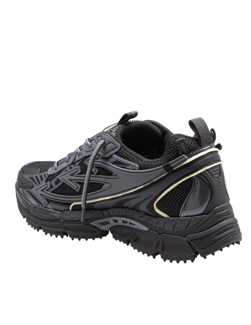 Off-White Mesh And Leather Sneakers With Iconic Arrow Motifs