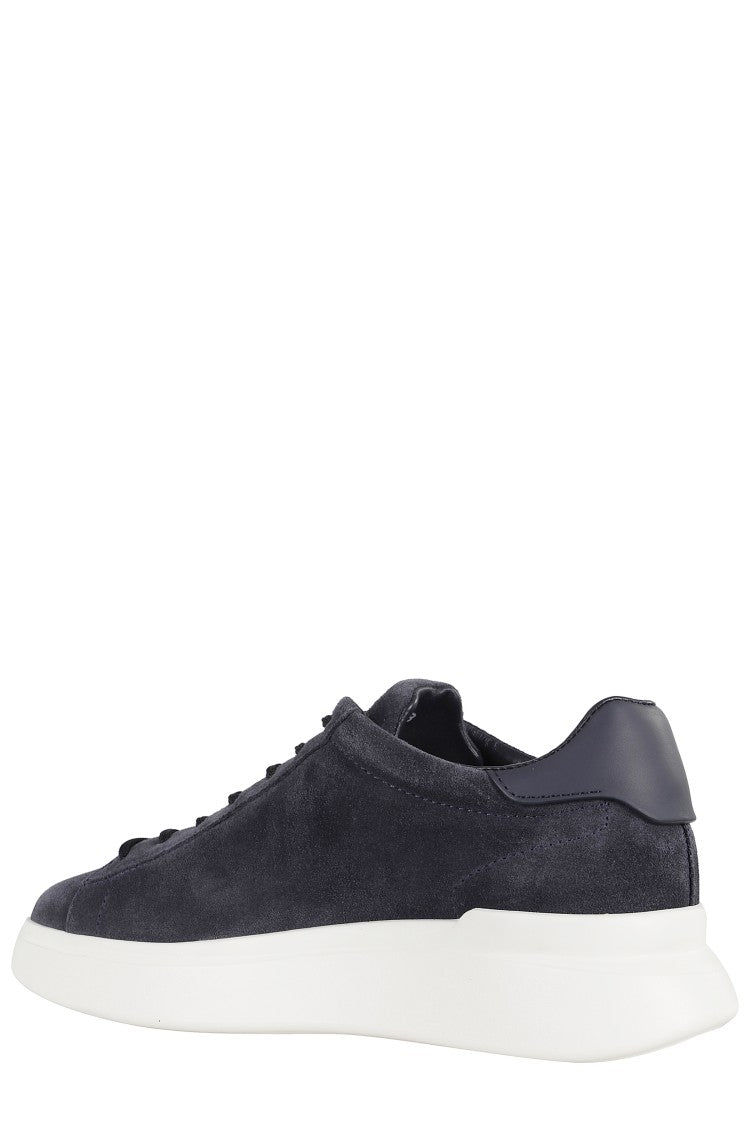 Hogan H580 Lace-Up Sneakers With Distinctive Leather Logo