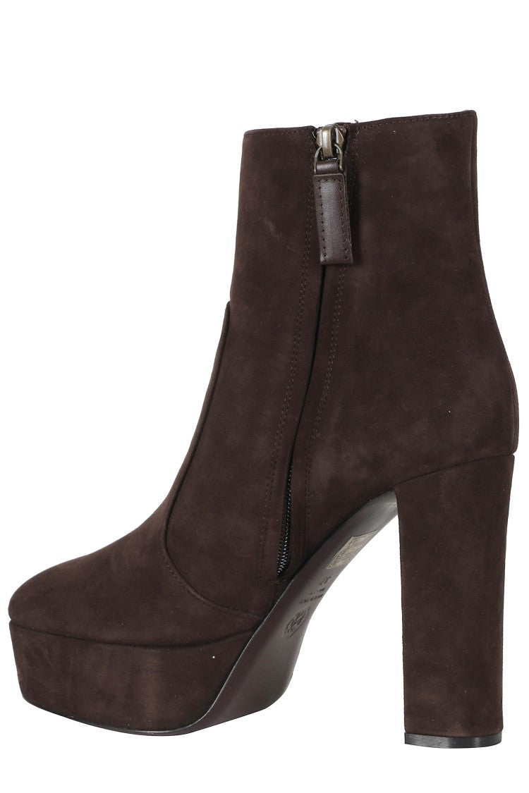Roberto Festa Varissa Side-Zip Suede High-Heel Ankle Boots