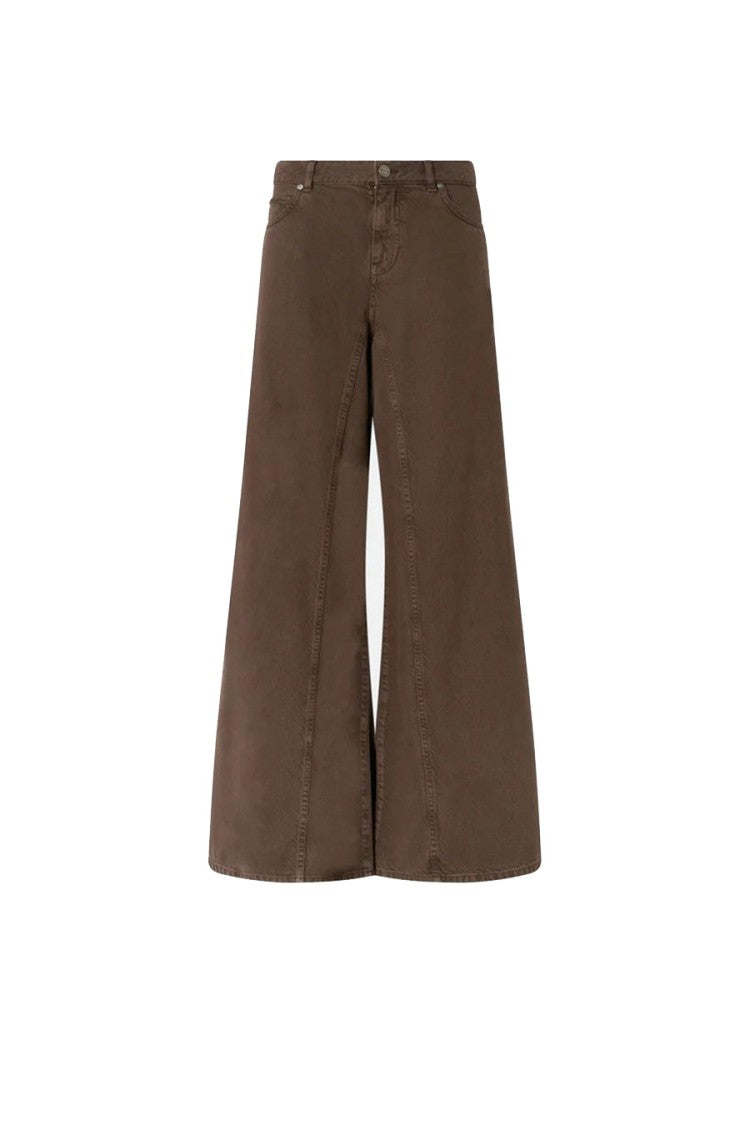 Pinko Brown Winona Wide-Leg Lyocell-Blend Jeans