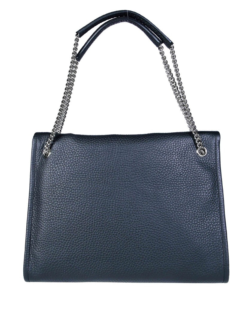 Orciani Midi Textured Leather Shoulder Bag