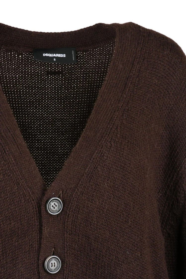 Dsquared2 Oversized Alpaca Cardigan - Brown