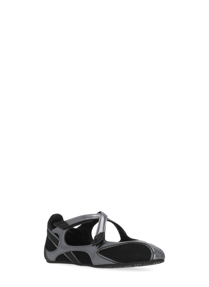 The Attico Black Floor 01 Velcro Flats