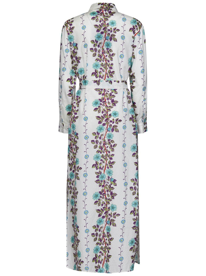 Etro White Cotton And Silk Beach Kaftan