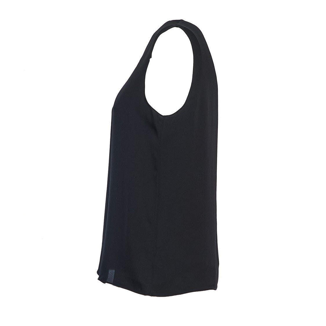 Theory Silk Georgette Shell With Back Drop Opening