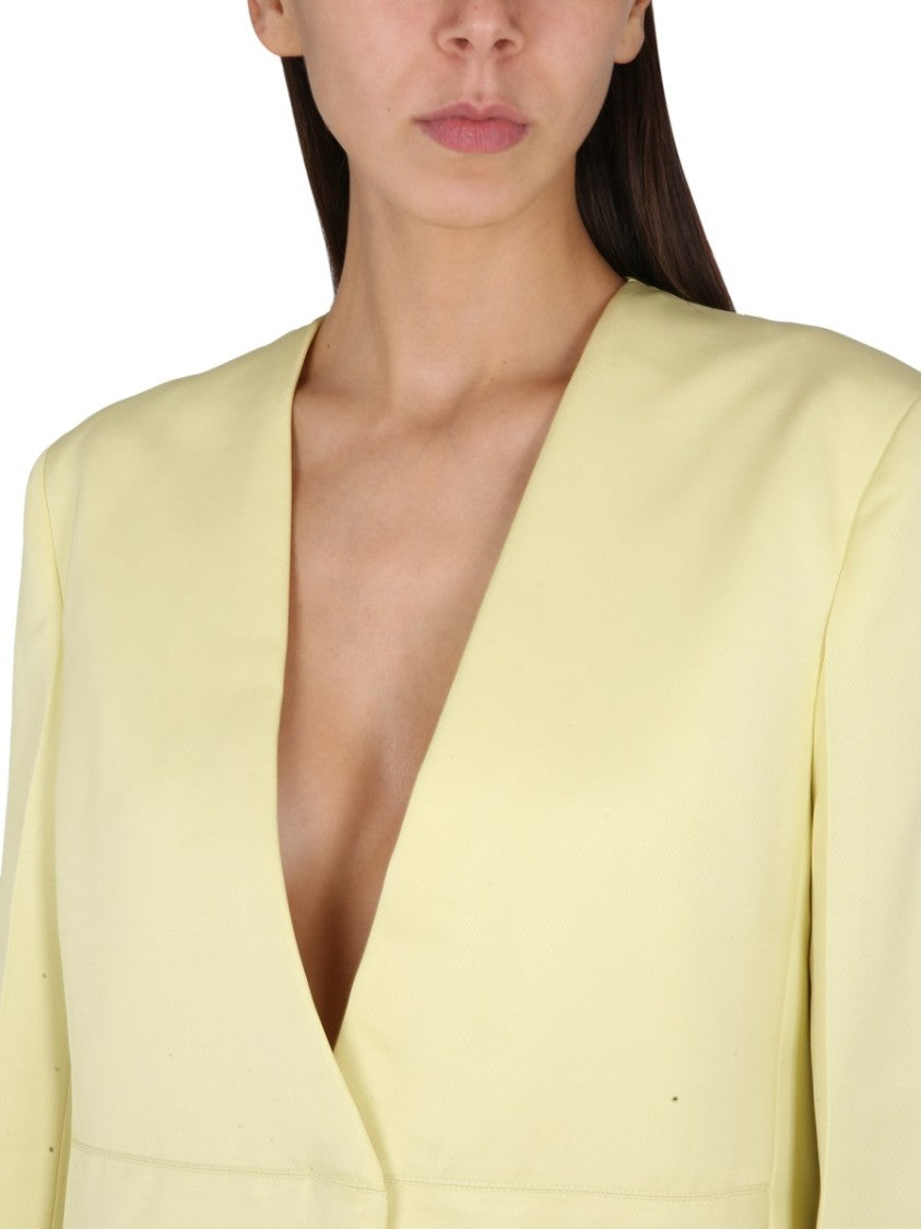 Jil Sander V-Neck Jacket With Concealed Closure