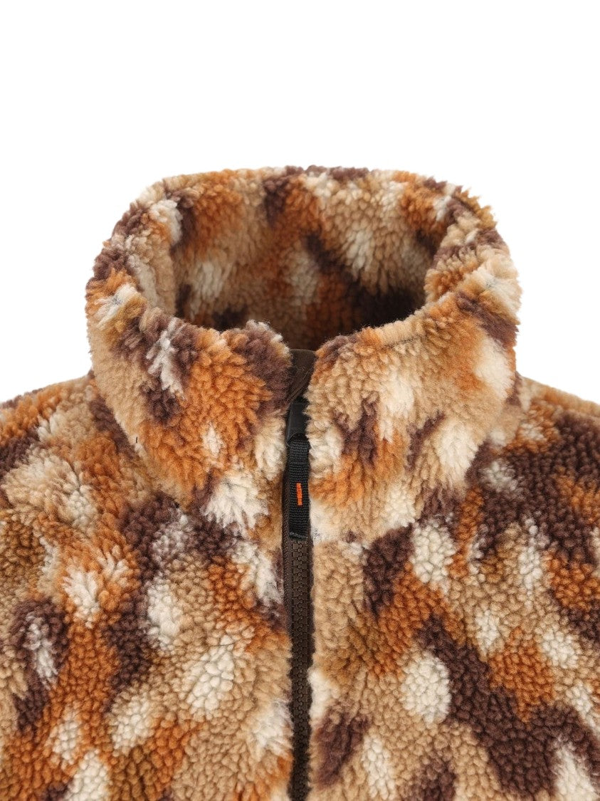 Napapijri Patterned High-Neck Polyester Fleece Jacket