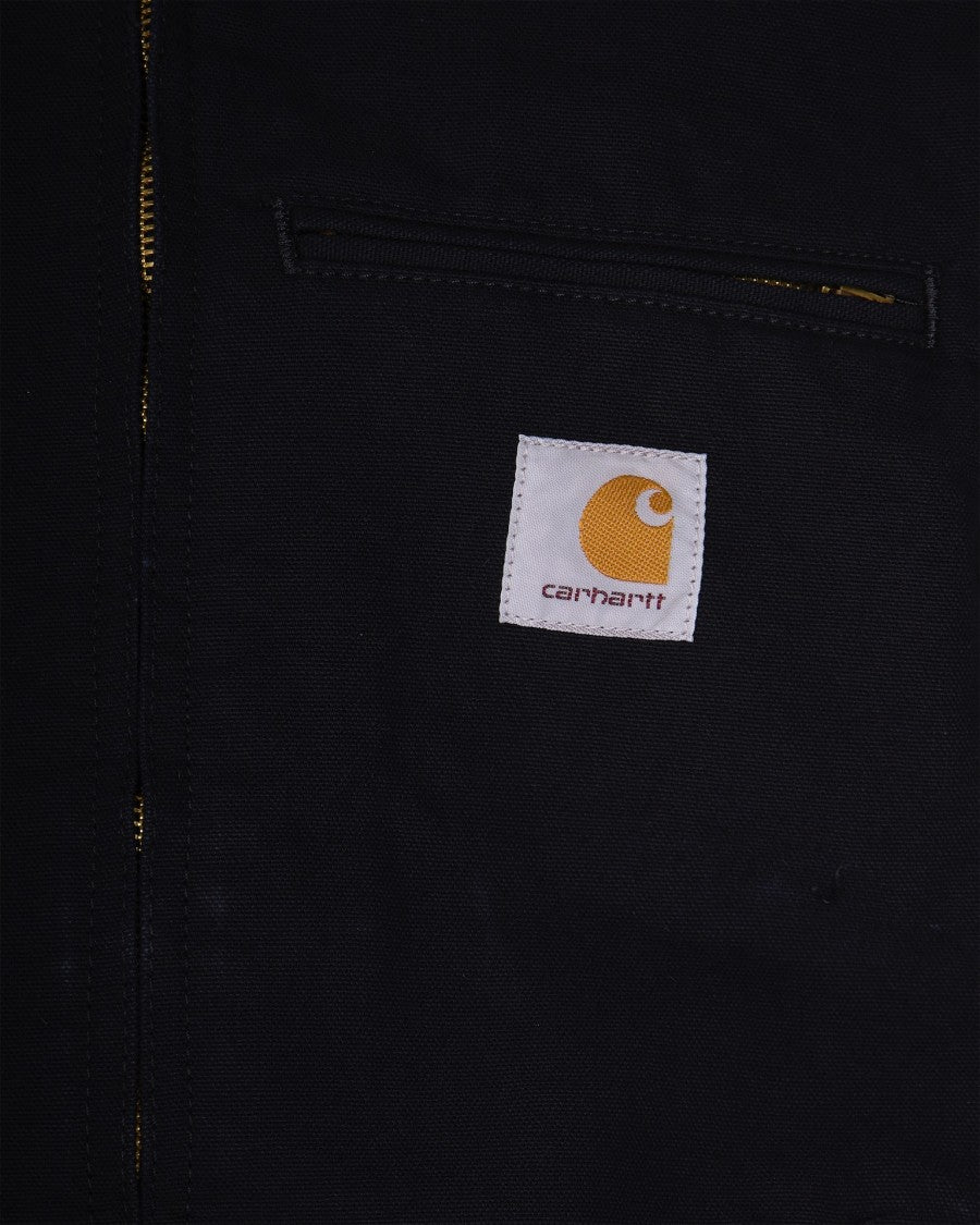 Carhartt Wip Black Rinsed Detroit Velvet Collar Jacket