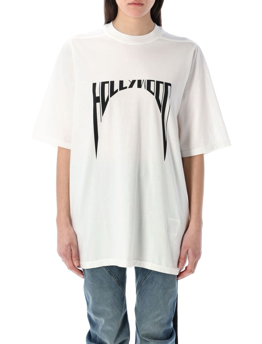 Drkshdw By Rick Owens Graphic Print Oversized Cotton T-Shirt