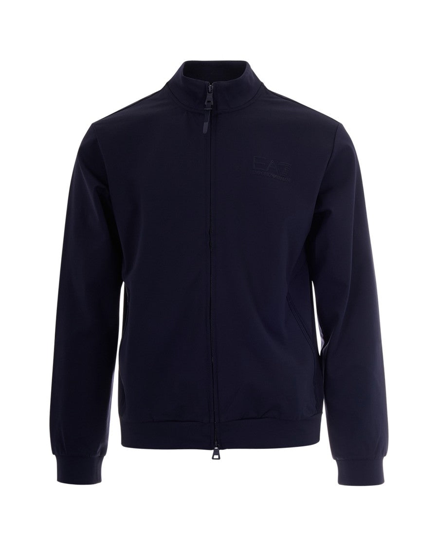 Ea7 Emporio Armani Blue Technical Fabric Sweatshirt
