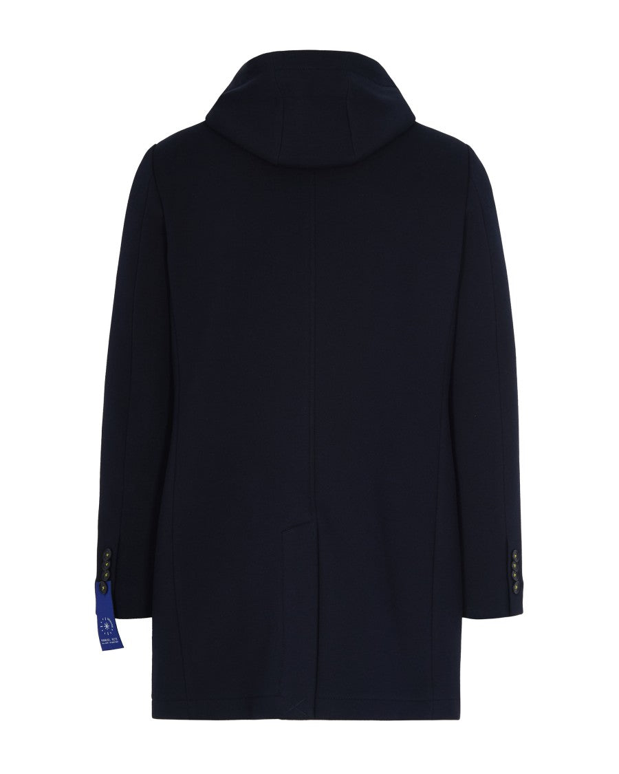 Manuel Ritz Blue Wool Blend Coat