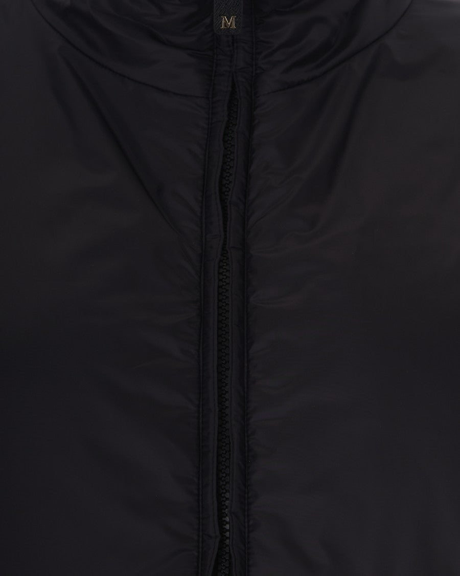 Max Mara Padded Short Jacket With High Collar And Logo Drawstring