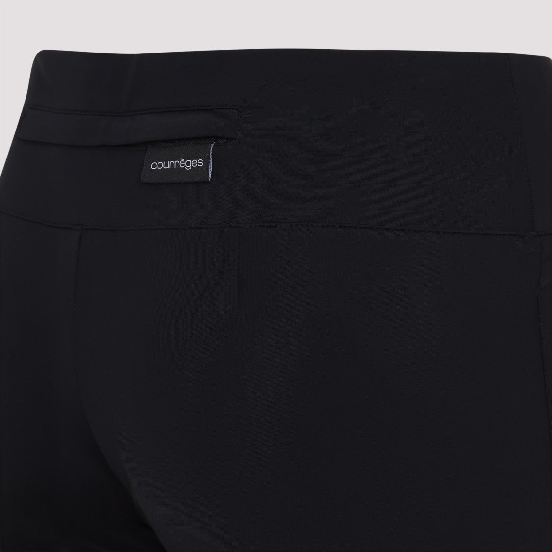 Courrèges Fitted Black Flared Trousers With High Waistband