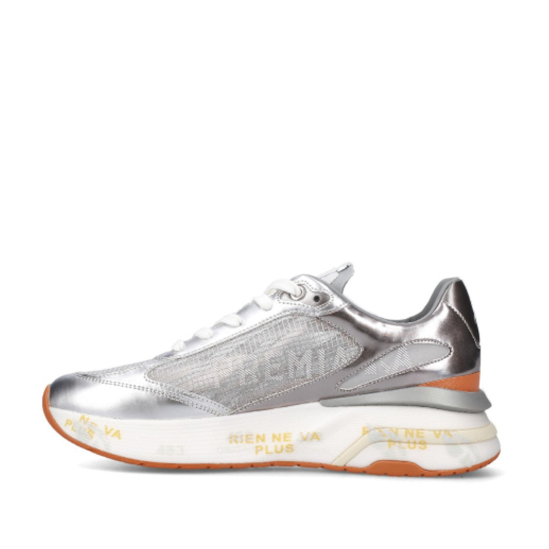 Premiata Chunky Silver Sneakers With Removable Insole