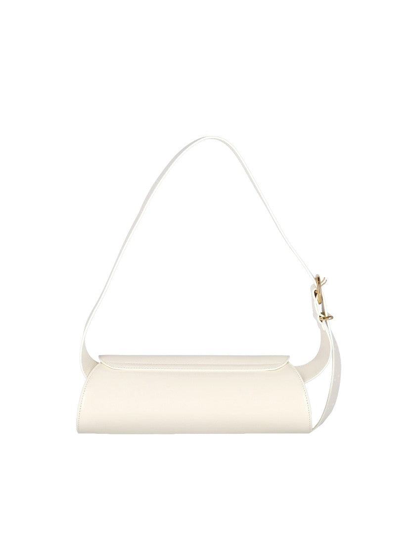 Jil Sander White Cannolo Adjustable Strap Shoulder Bag
