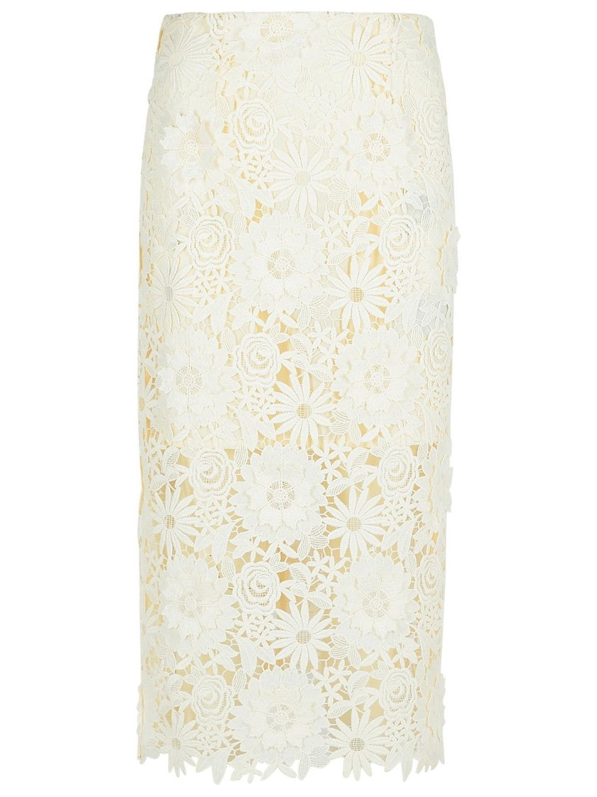 Rotate 3D' White Polyester Skirt