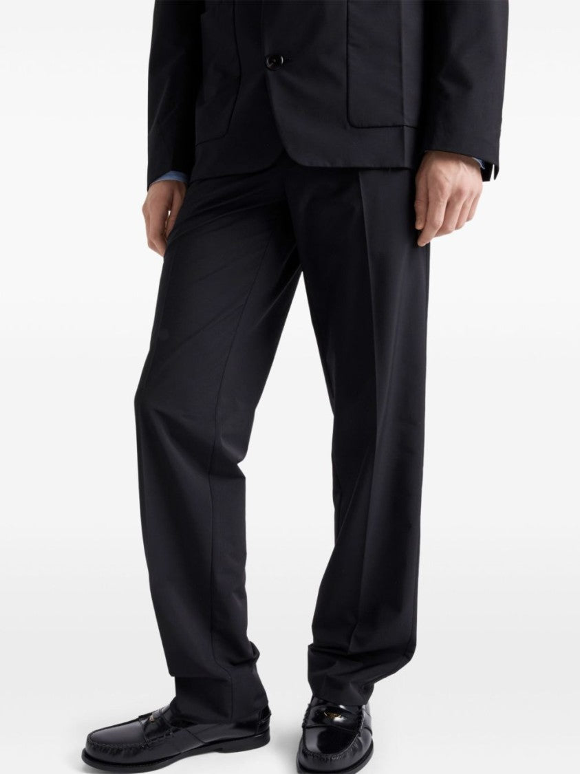 Prada Tailored Black Trousers With Straight Leg Design