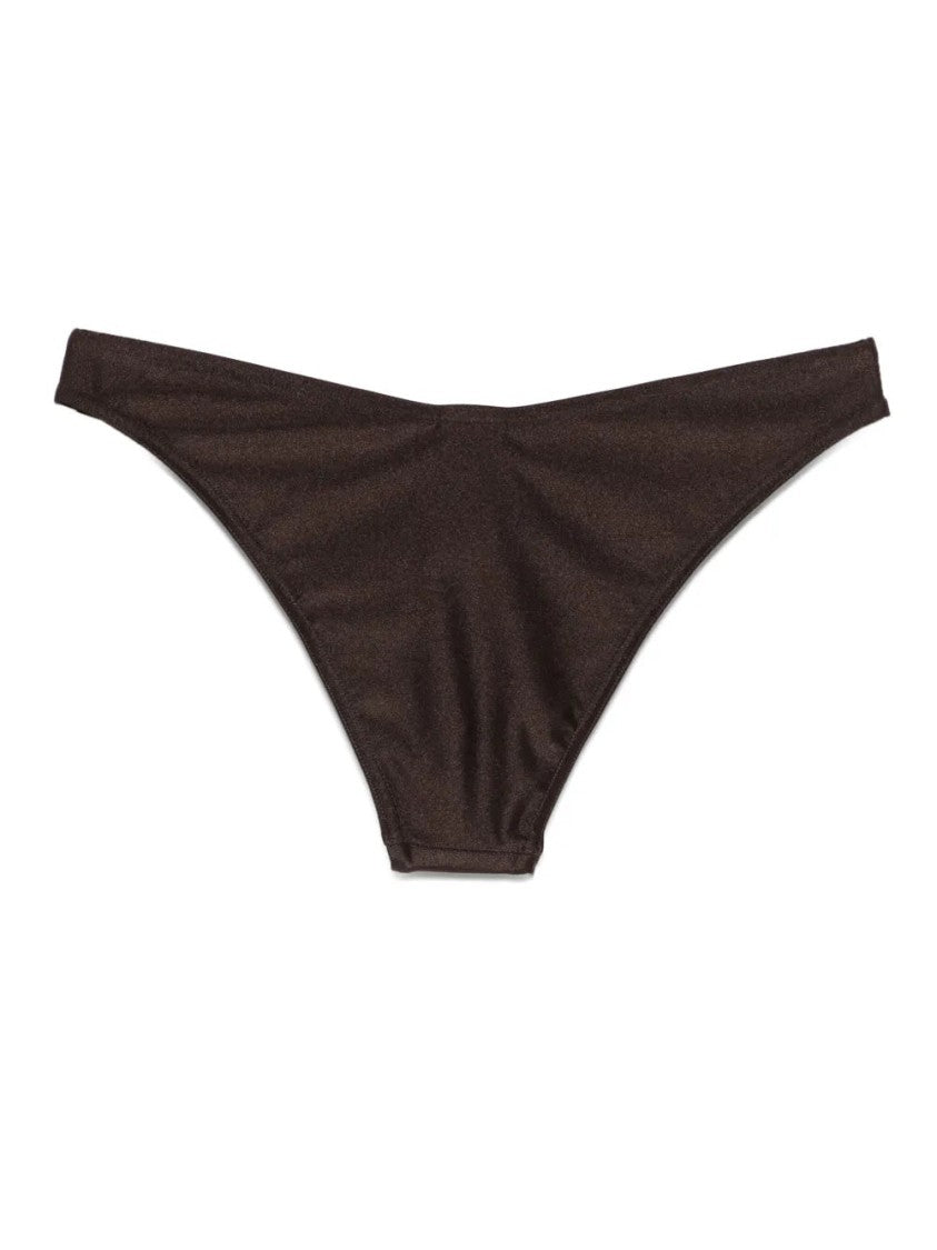 Zimmermann Brown Jersey Bikini Bottom With Elasticated Waistband