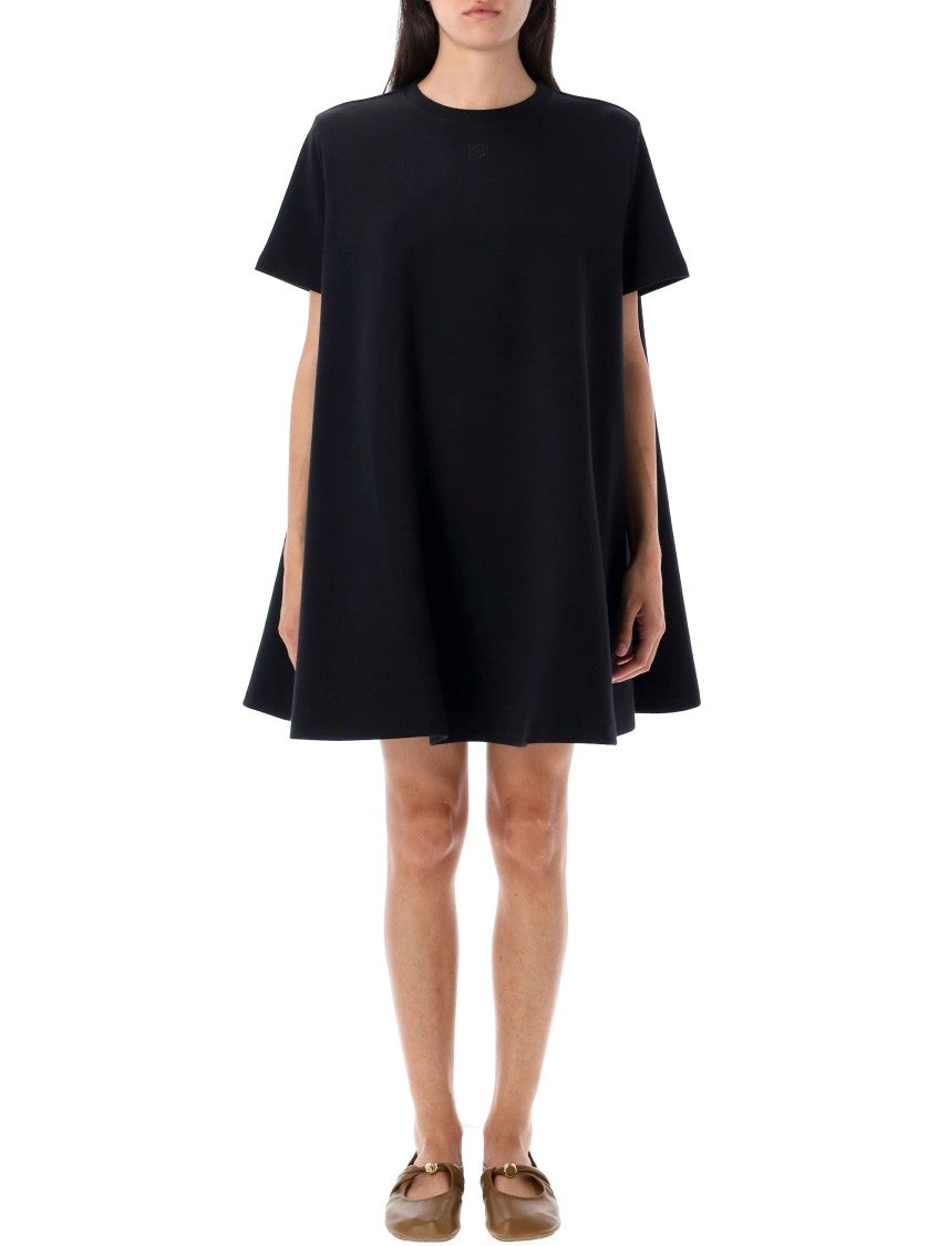 Loewe Trapeze Dress With Anagram Embroidery And Side Pockets