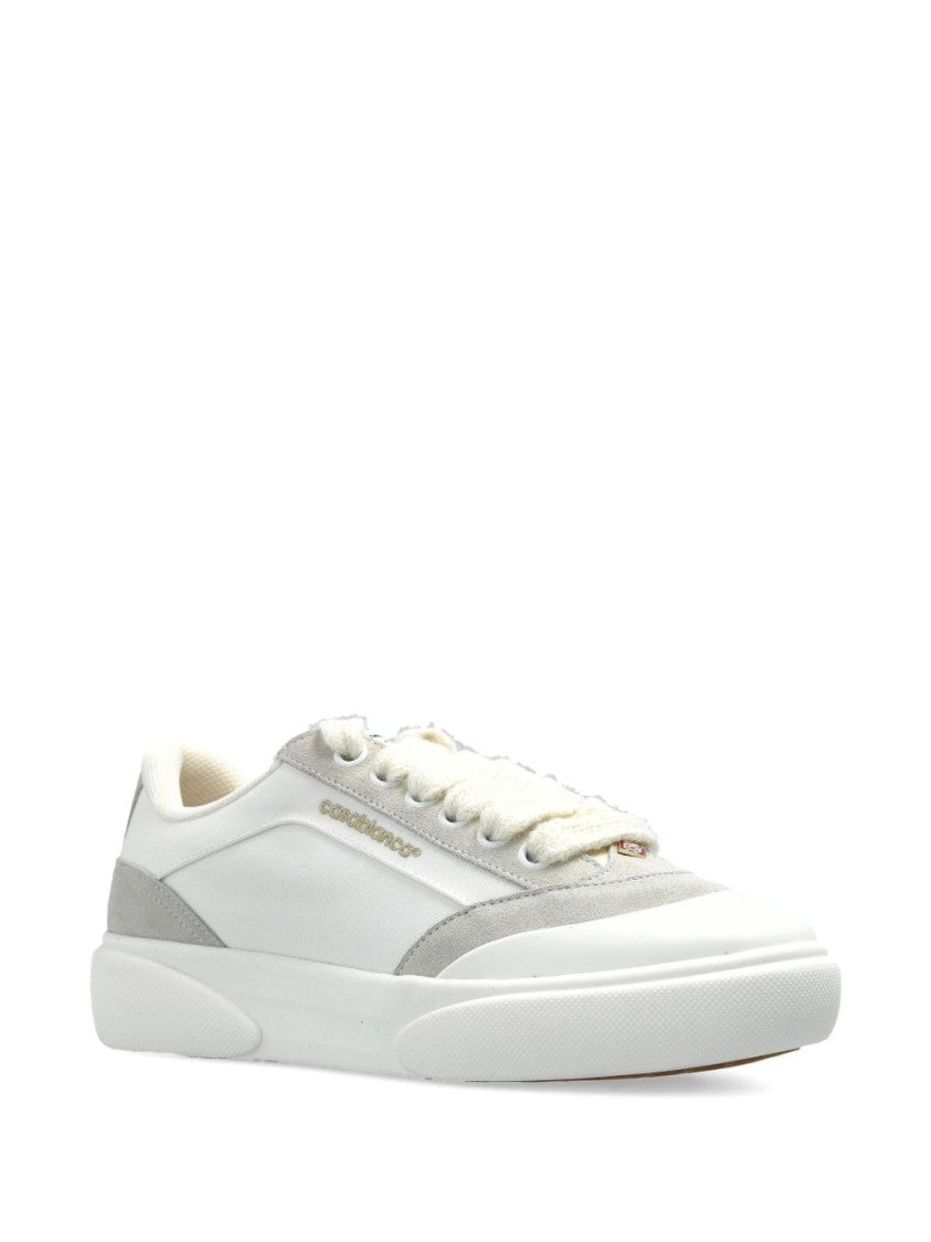 Casablanca Low-Top Leather Sneakers With Suede Accents