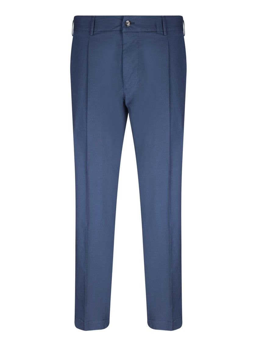 Dell'oglio Blue Straight Cut Trousers