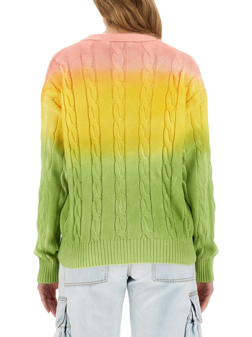 Msgm Gradient Design Cardigan