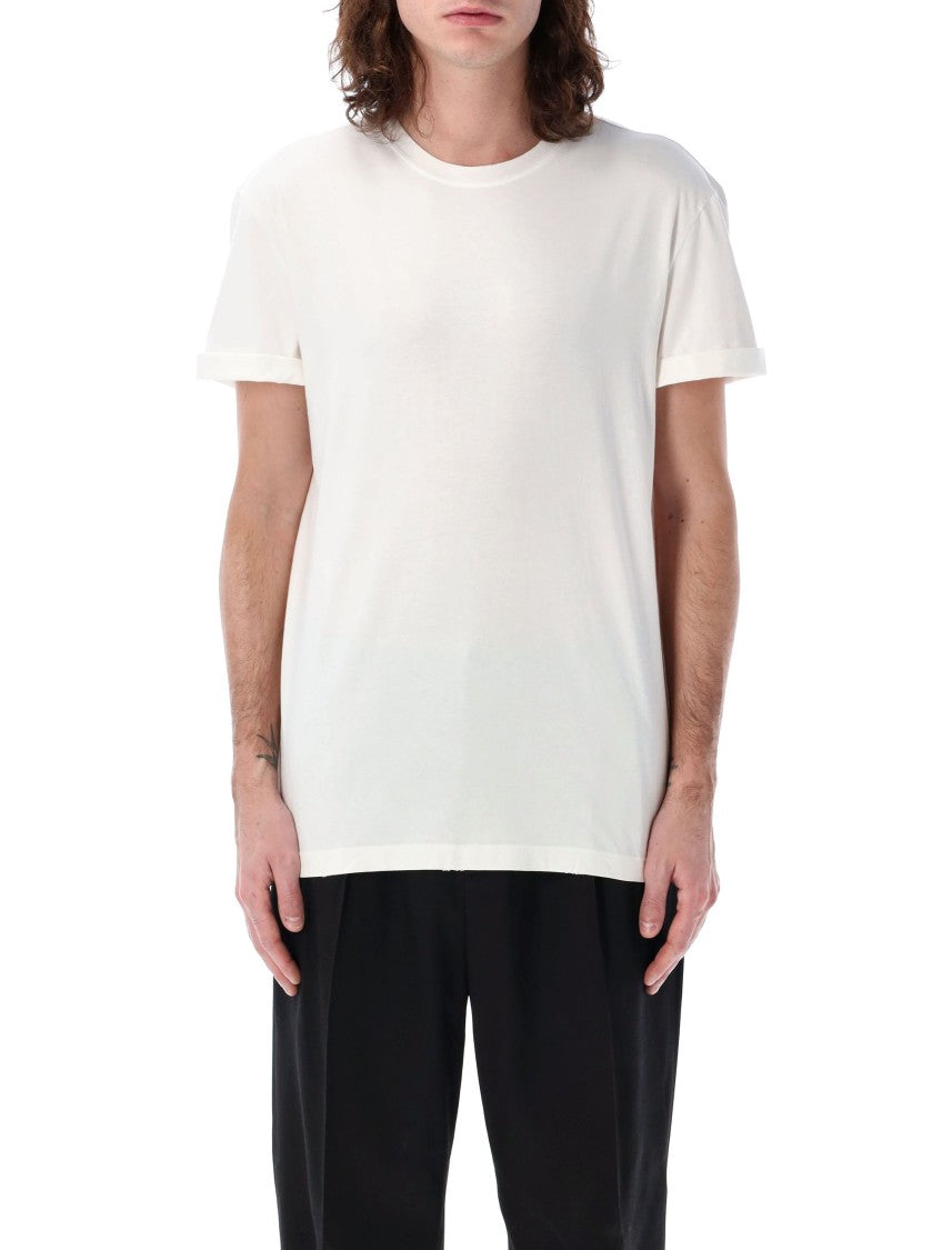 Golden Goose White Distressed Cotton T-Shirt