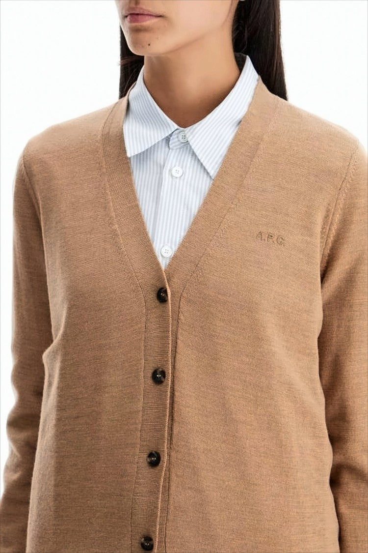 A.P.C. Classic Wool Cardigan With V-Neckline