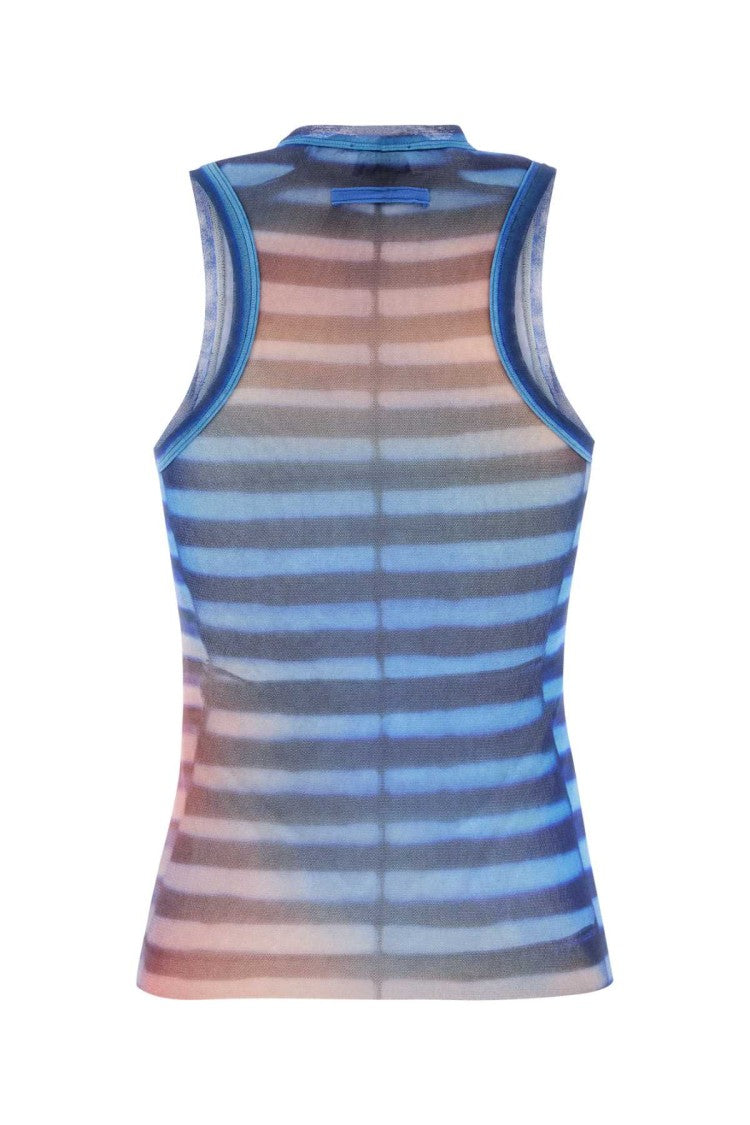 Jean Paul Gaultier Printed Tulle The Air Tank Top